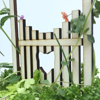 Personalised Love Gate Wedding Cake Topper, 5 of 6