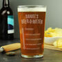 Personalised Beer O Meter Pint Glass, thumbnail 2 of 2