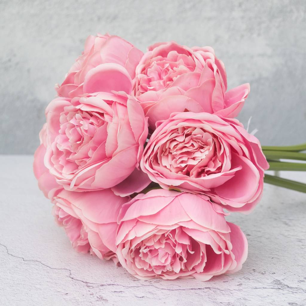 Soft Pink Artificial Peony Bouquet By Abigail Bryans Designs ...