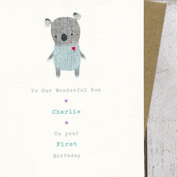 Personalised First Birthday Or Pick Your Age Koala Card, 6 of 12