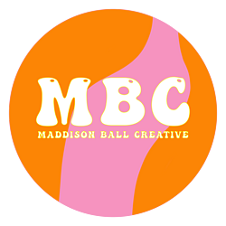 Maddison Ball Creative Logo Pink and Orange