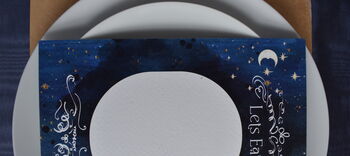 Celestial Star And Moon Menu And Place Card Set, 7 of 7