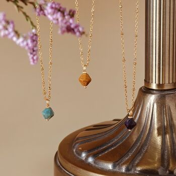 Aurora Rhombus Ocean Agate Necklace, 2 of 12