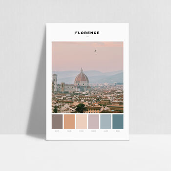 Florence At Sunset, Colour Palette Print, 2 of 4
