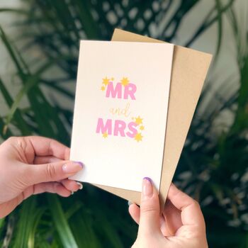 Wedding Congratulations Card 'Mr And Mrs', 3 of 4