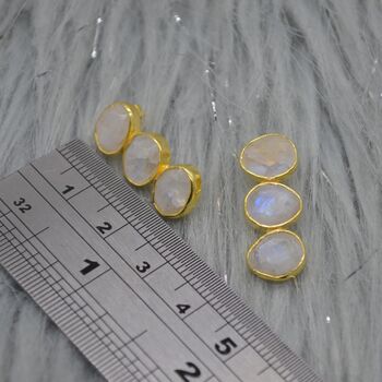 Rainbow Moonstone Earrings: June Birthstone Drop, 8 of 8