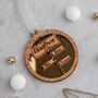Personalised Family North Pole Sign Christmas Bauble, thumbnail 3 of 4
