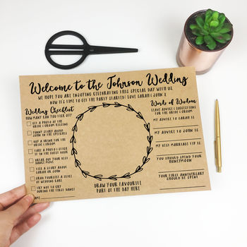 Personalised A4 Wedding Games Placemat Activity Sheet, 4 of 5