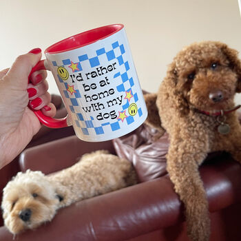 I Would Rather Be At Home With My Dog Ceramic Mug, 2 of 4