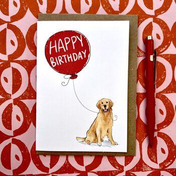 Personalised Golden Retriever Birthday Card, 3 of 3