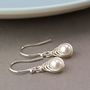All Wrapped Up White Pearl and Silver Earrings, thumbnail 2 of 9