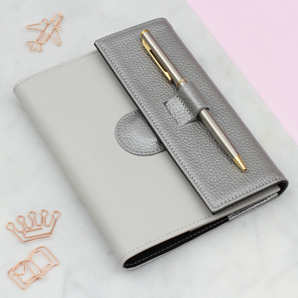 personalised luxury leather refillable notebook by hurleyburley ...