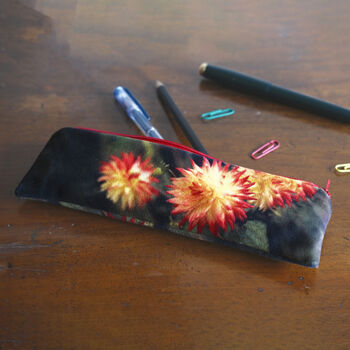 Flower Pencil Case Luxury Velvet, 4 of 11