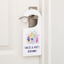 Personalised Hugging Unicorns Bedroom Door Hanger Sign, thumbnail 2 of 3