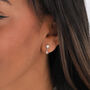 Sterling Silver 'Wonderful' Flower Earrings, thumbnail 2 of 3