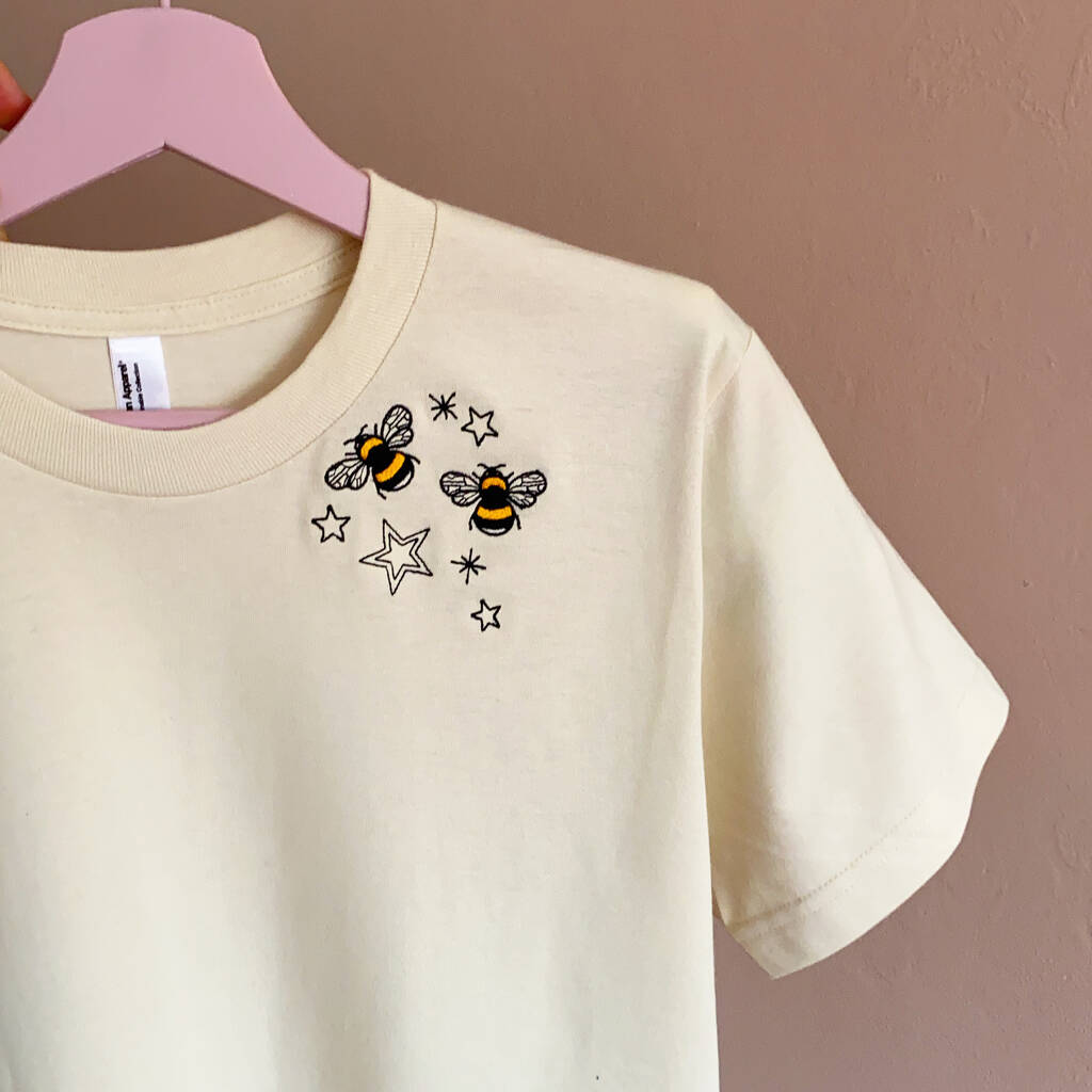 Embroidered Bumble Bee T-Shirt
