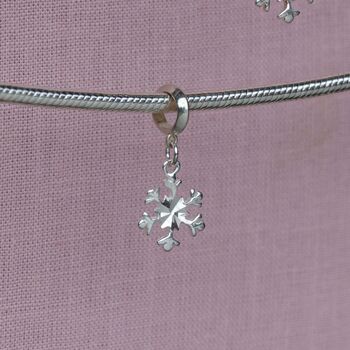 Sterling Silver Snowflake Charm, 4 of 7