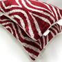 Oblong Velvet Ikat Cushion Red Decoration, thumbnail 4 of 8