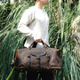 Genuine Leather Holdall With Front Pocket Detail, thumbnail 11 of 12