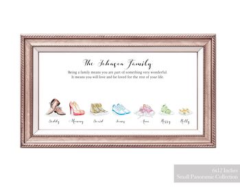 Personalised Family Boots And Shoes Print, 5 of 12