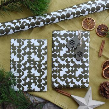 Spotty Christmas Wrapping Paper And Gift Tag Set, 3 of 12