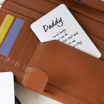 Personalised Wallet Metal Message Card For Dad, 4 of 7