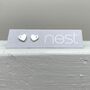 Brushed Silver Heart With Stone Stud Earrings, thumbnail 1 of 2