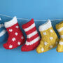 Mini Christmas Stocking Garland Knitting Pattern, thumbnail 1 of 2