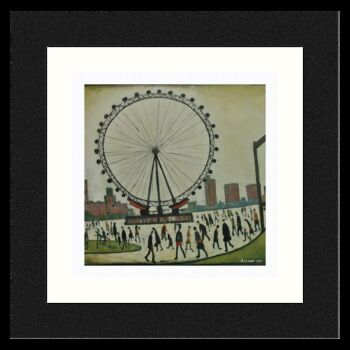 Framed 'London Eye' Print. Lowry Style, 2 of 4