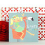 Glittery Flamingo Birthday Card, thumbnail 5 of 5