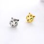 Tiger Stud Earrings In Sterling Silver, thumbnail 2 of 9