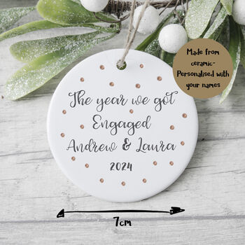 The Year We Got Engaged Personalised Decoration, 2 of 4