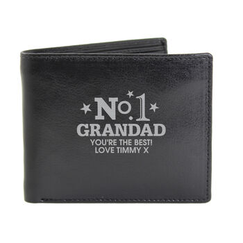 Personalised Black Leather Wallet, 2 of 6