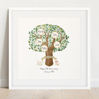 Personalised Family Tree Gift For Anniversary, 3 of 5