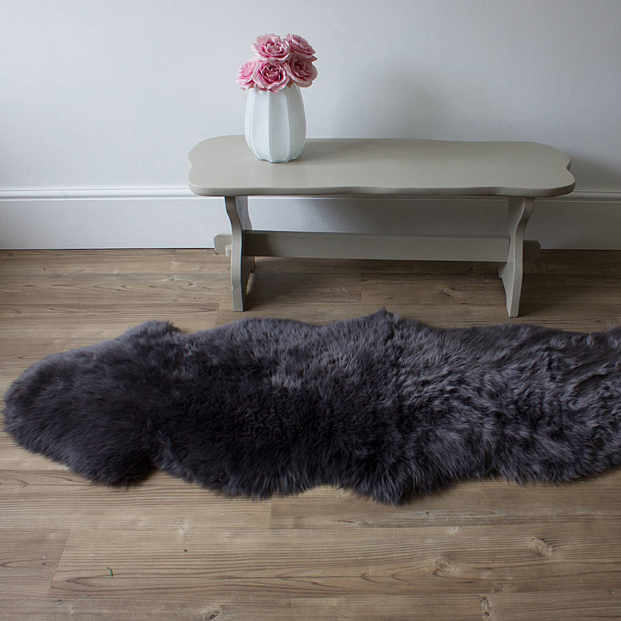 Luxurious Sheepskin Rugs Grey And Ivory By Primrose & Plum