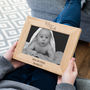 Personalised New Baby Gift Oak Photo Frame, thumbnail 1 of 2