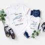 Personalised Our First Fathers Day Whale Babygrow, thumbnail 1 of 6