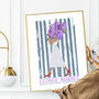 Personalised Flower Market Boho Iris Travel Print, thumbnail 2 of 5