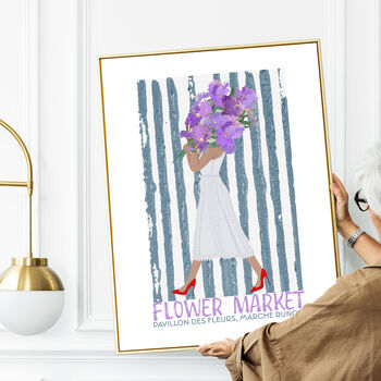 Personalised Flower Market Boho Iris Travel Print, 2 of 5