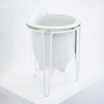 Flo, Self Watering Ceramic And Glass Planter With Stand, 6 of 7