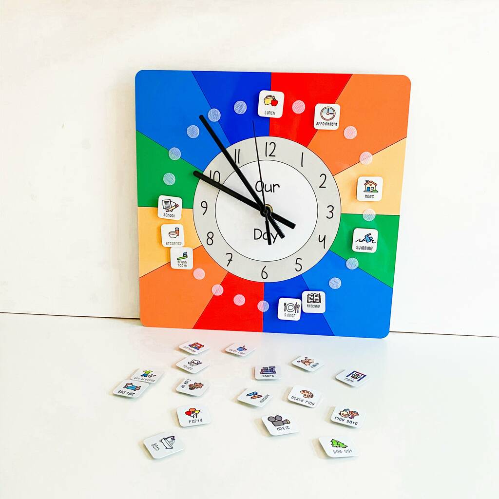 Children's Personalised Day Routine Clock By Craftly Ltd