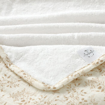 Neutral Floral Organic Cotton Baby Travel Changing Mat, 3 of 3