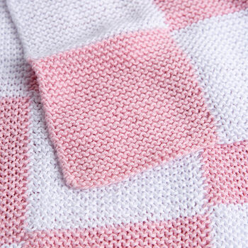 Gingham Blanket Beginners Knitting Kit, 4 of 8