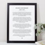 Personalised Black Text Vows Handmade Print, thumbnail 1 of 7