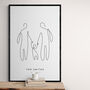 Personalised Family Holding Hands Print, thumbnail 4 of 6