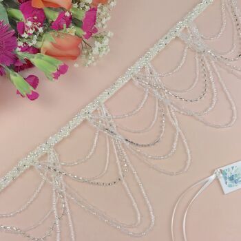 Xanthe Crystal And Pearl Bridal Straps With Epaulettes, 11 of 11