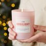 I Am Resilient Pink Affirmation Candle, thumbnail 1 of 3