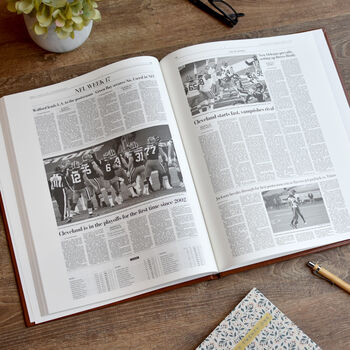 Cleveland Browns Personalised Gift Newspaper Book, 8 of 11