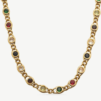 Parisa Colourful Gemstone Chain Necklace, 2 of 11