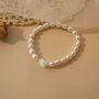 Sasha Roses Ivory Silver Pearl Ball Charm Gift Bracelet, thumbnail 2 of 4